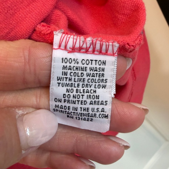 Spirit Coral Crewneck Tee with Tag Detail - Picture 4 of 4